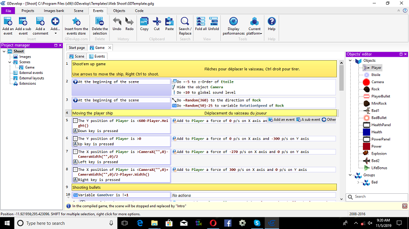 2D Air Force Combat Game Using gdevelop Engine